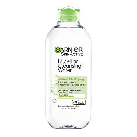 Garnier SkinActive Micellar Cleansing Water, All-in-1 Makeup Remover and Facial Cleanser, For Oily Skin, 13.5 fl oz