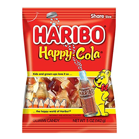 Haribo Gummi Candy, Happy-Cola, 5 oz.