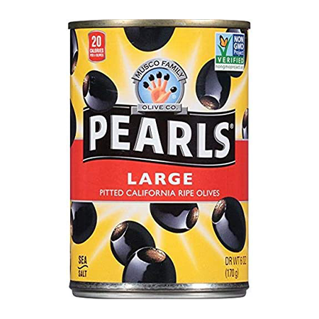 Pearls Pitted California Ripe Olives Large 6 oz