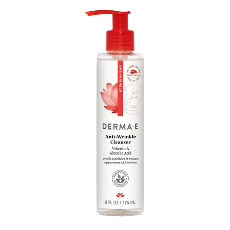 DERMA E Anti-Wrinkle Retinol Face Wash, Glycolic Acid Cleanser, 6 oz / 175 mL